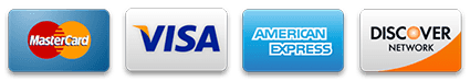 Accepted payment methods: Visa, Mastercard, American Express, Discover